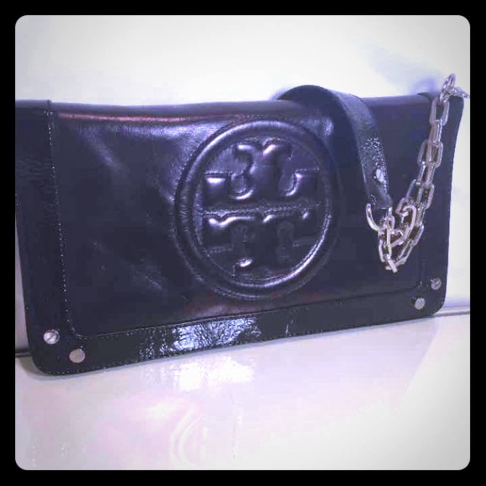Authentic Tory Burch black bag clutch